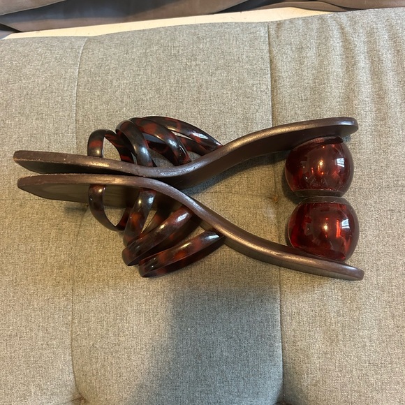 Cult Gaia Jennee Tortoise Four-Band Mule Sandal Heel - Picture 6 of 9